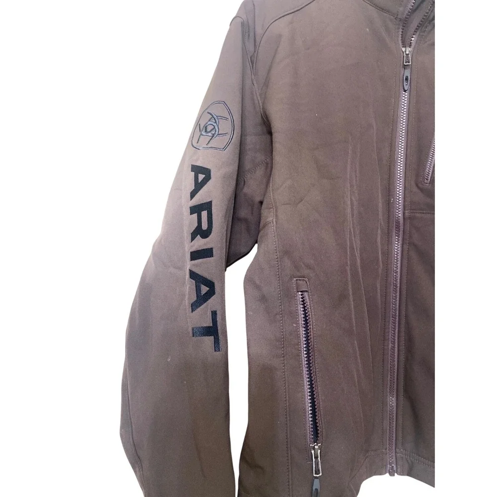 Ariat Logo 2.0 Softshell Jacket Men's Medium Brown‎ Wind Water Resistant
